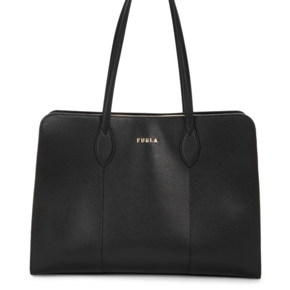 Furla Black Leather Shoulder Bag